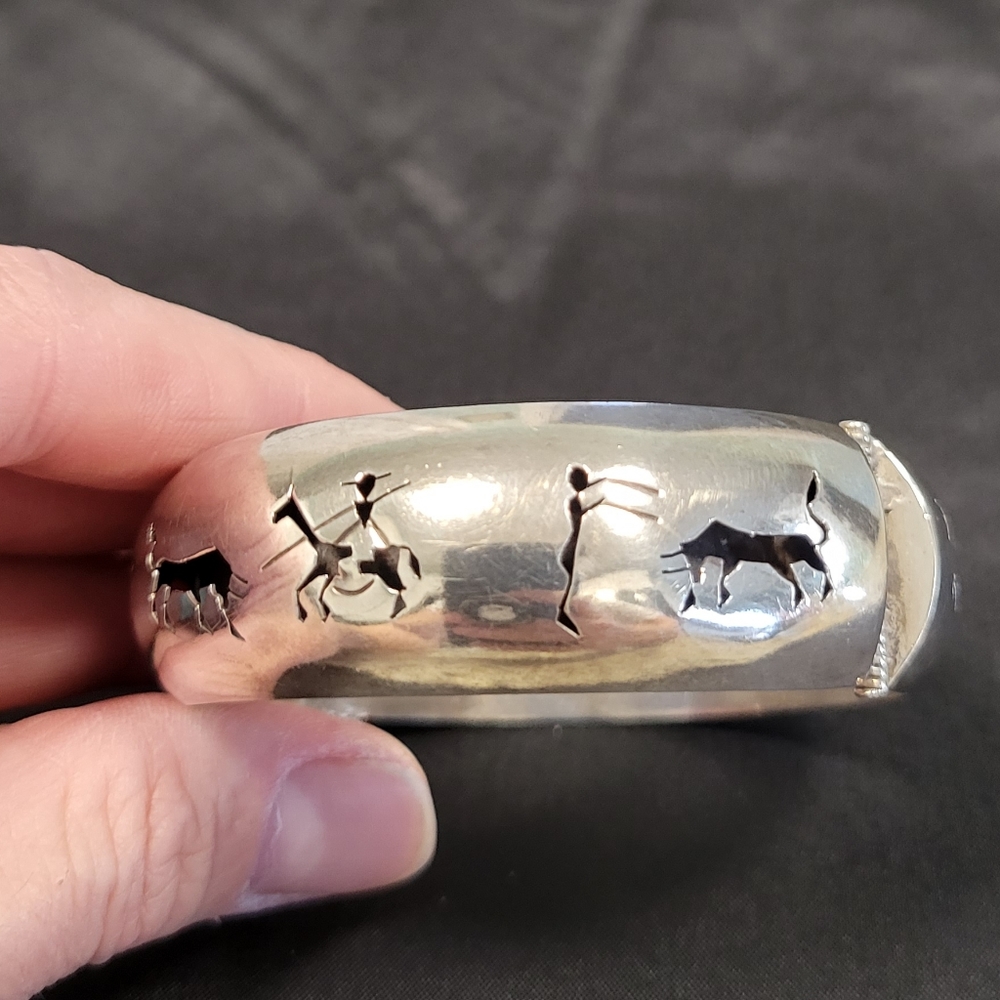 Vintage Mexican sterling silver Picasso bullfight storytelling bracelet EUC! - Picture 4 of 13